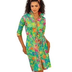 NWT Gretchen Scott Turquoise Pulley Dress Small